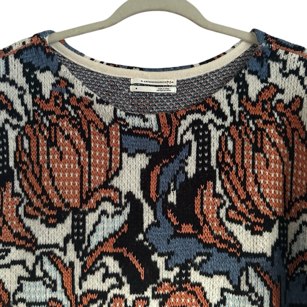 ANTHROPOLOGIE ERIS DOT MOTIF FLOWER SWEATER SIZE MEDIUM - Picture 9 of 16